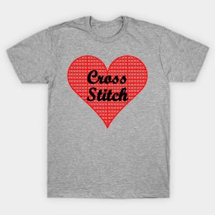 Cross Stitch Heart T-Shirt